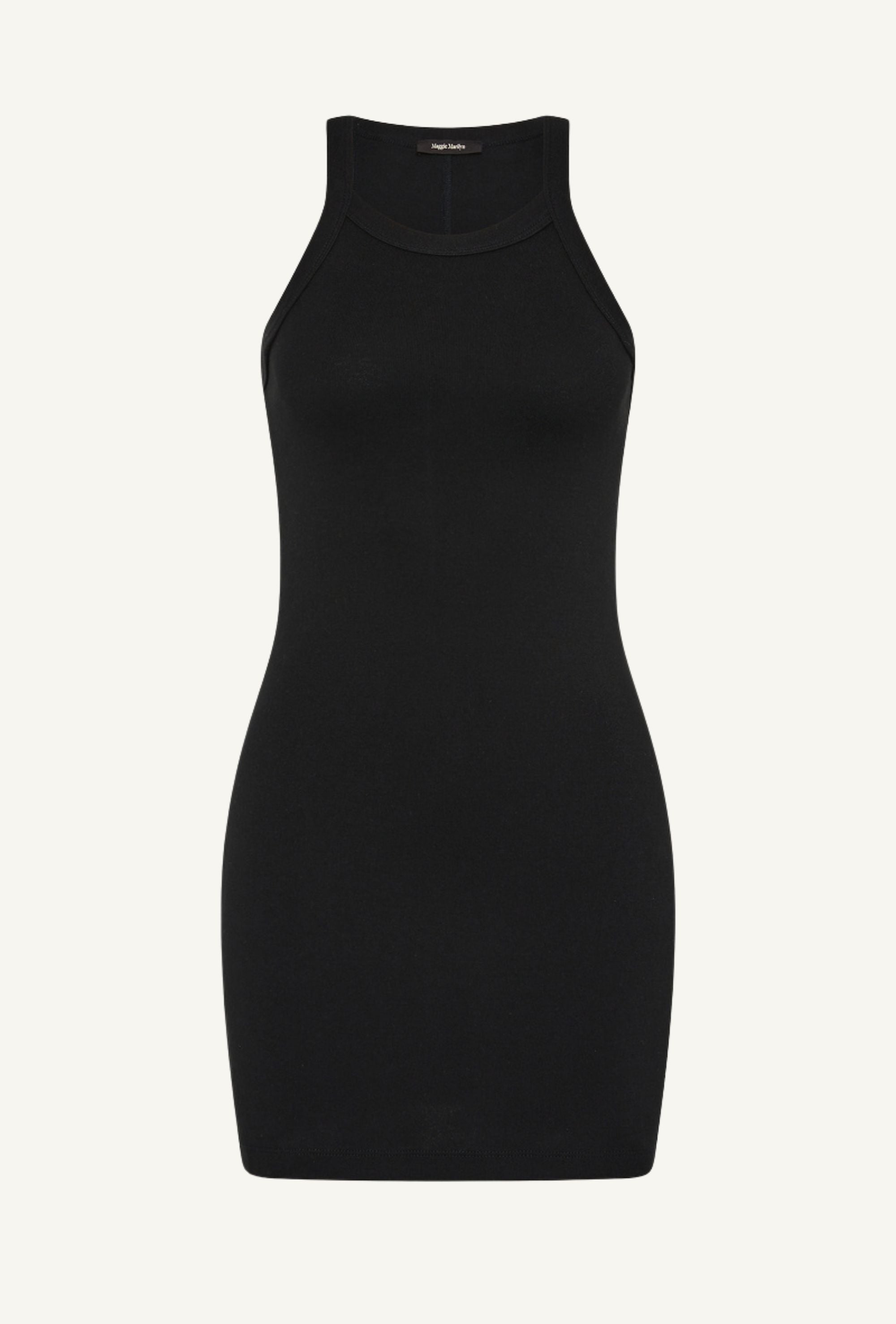 Long Sleeve Mini Dress in Black | Maggie Marilyn