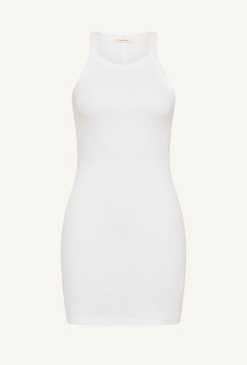 01 Singlet Mini Dress in White
