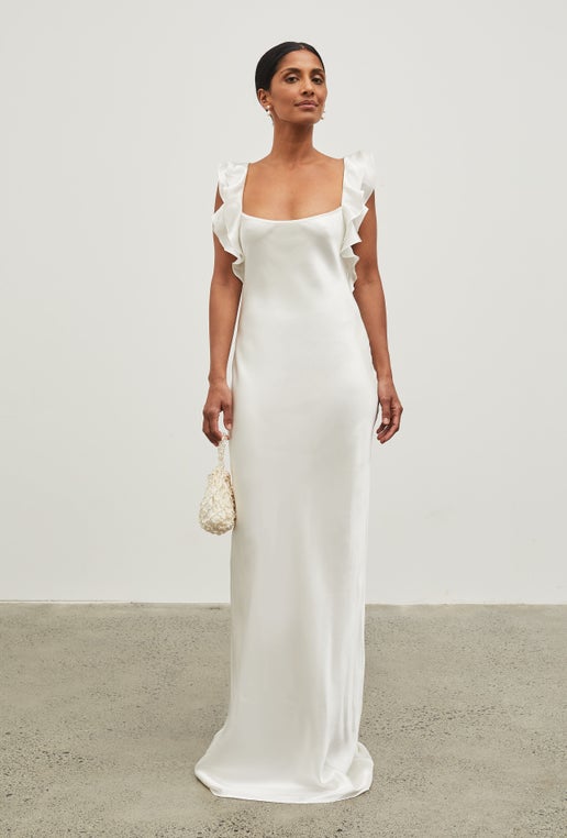 Cover Girl Dress Ivory in White | Maggie Marilyn