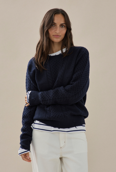 Better With Age Knit Navy in Blue