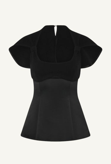 Capelet Top in Black