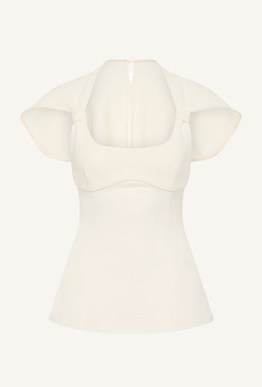 Capelet Top in White