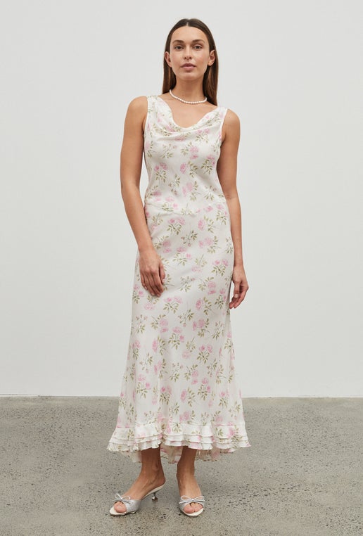 Challenge Accepted Dress Rose in White