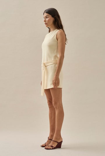 Chic Monique Mini Dress in White