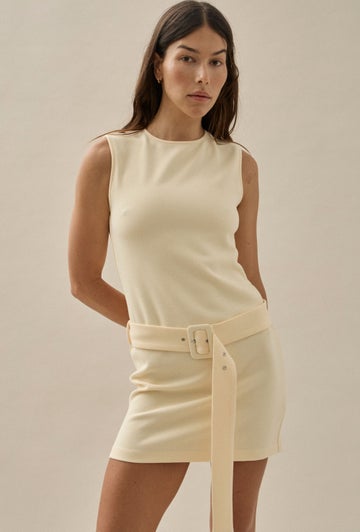 Chic Monique Mini Dress in White