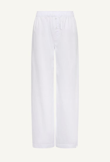 Cotton Boyfriend Pants in White