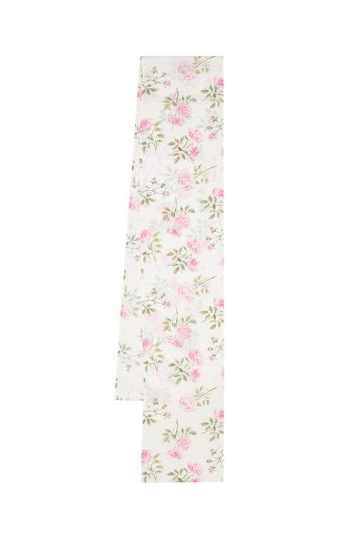 Georges Roses Scarf Tie in White | Maggie Marilyn