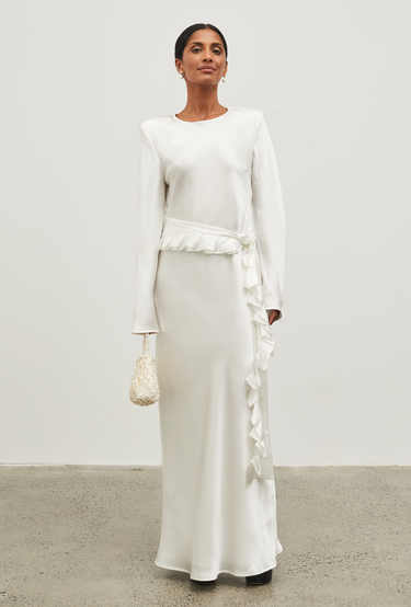 Get Em Girl Dress Ivory in White