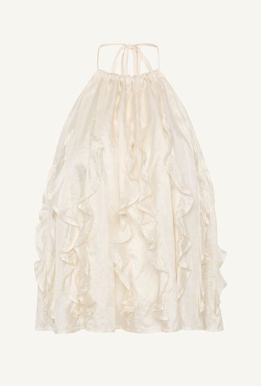 Jellyfish Ruffle Top in White