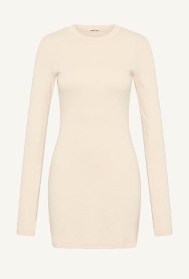 Long Sleeve Mini Dress in Cream
