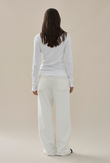 Long Sleeve Mini T-shirt in White