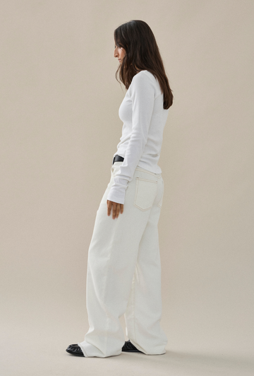 Long Sleeve Mini T-shirt in White
