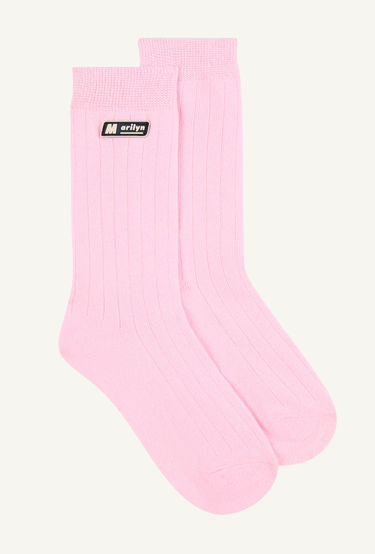 Marilyn Socks Crew in Pink