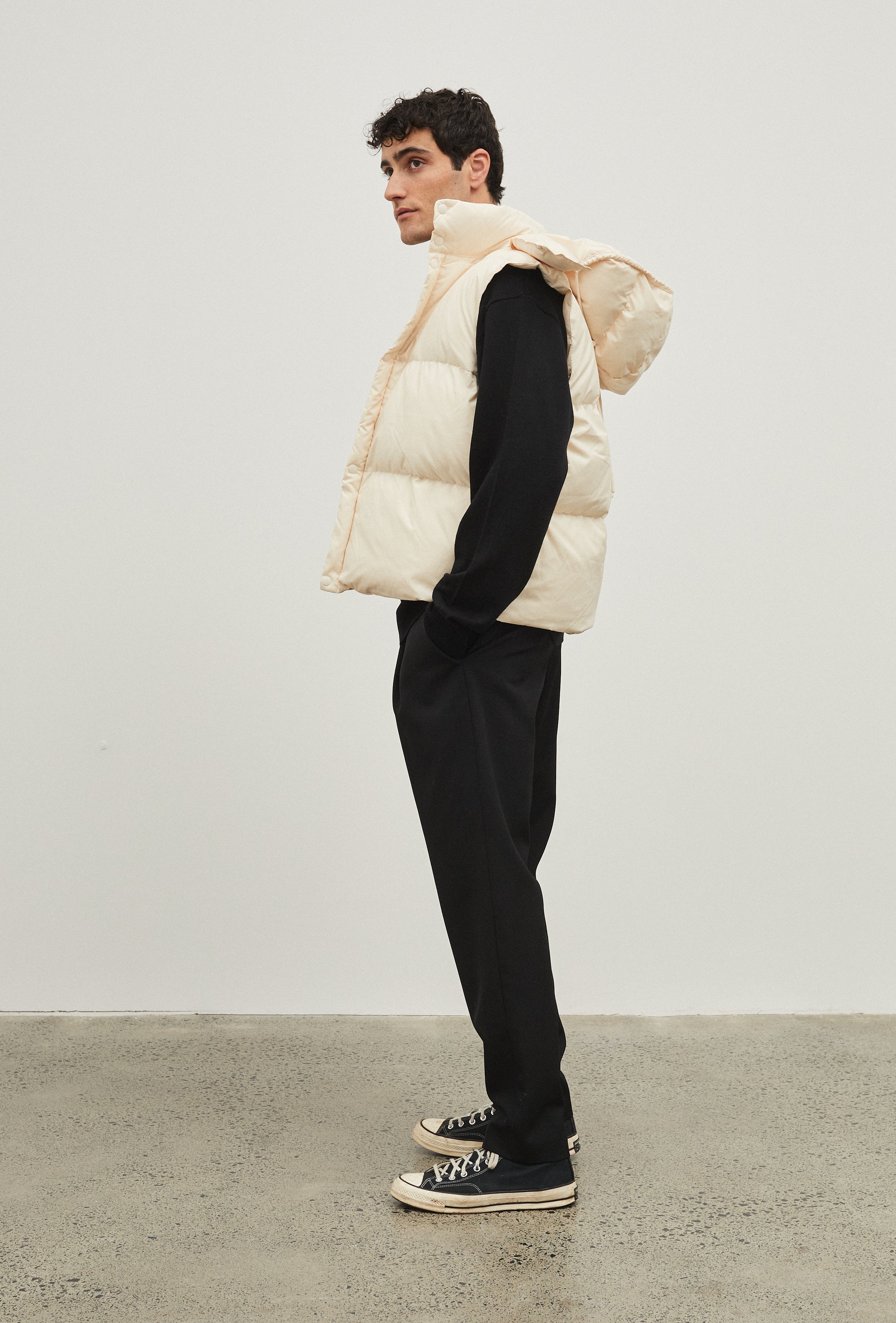 Mens tan puffer discount vest