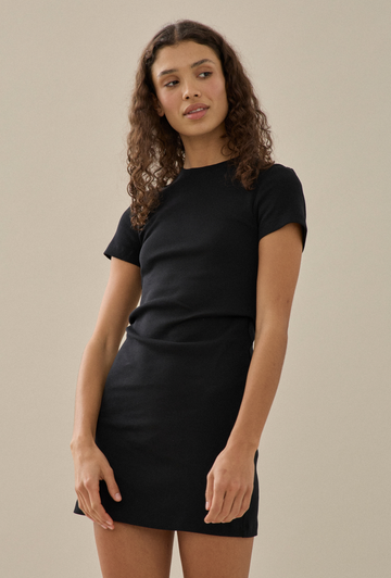 Mini T-shirt Dress in Black