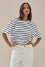 Navy White Stripe