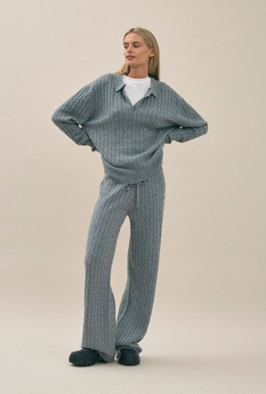 Slow Sundays Cashmere Pant in Grey