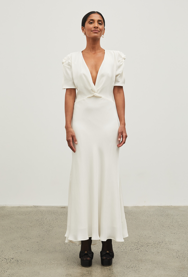 Springing Forth Dress Ivory in White