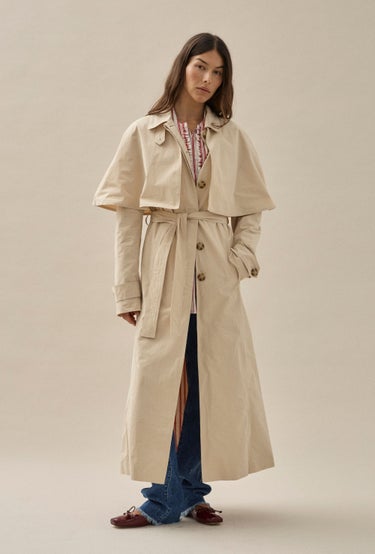 Through The Years Trench in White