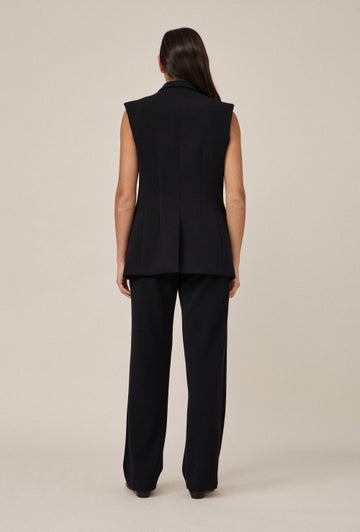 Tuxedo Vest in Black