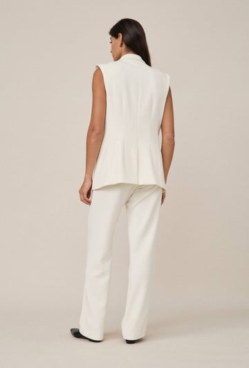 Tuxedo Vest in White
