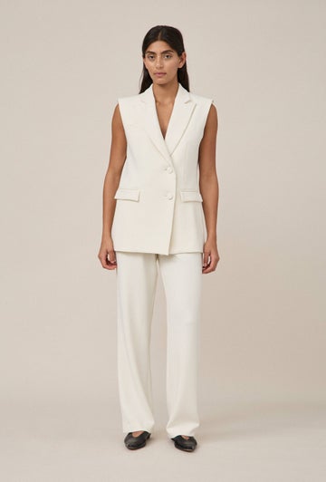 Tuxedo Vest in White