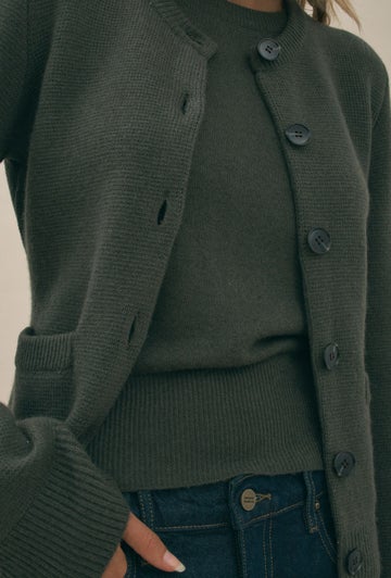 Weekend In Georgia Cardigan in Green