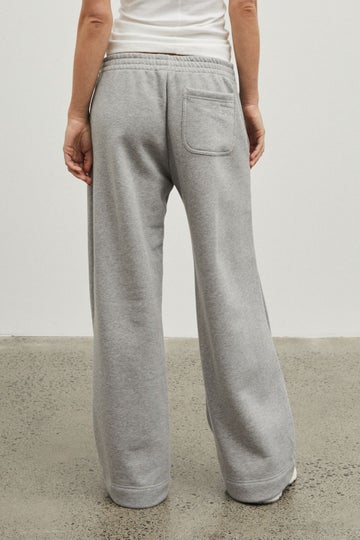 Wide Leg Track Pant in Grey