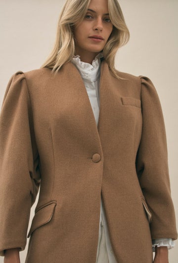 You Lift Me Higher Cashmere Jacket in White