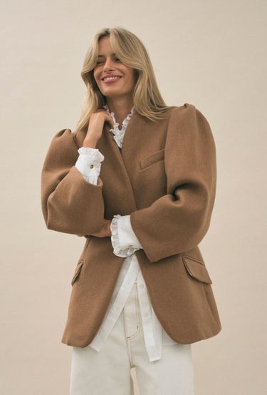 You Lift Me Higher Cashmere Jacket in White